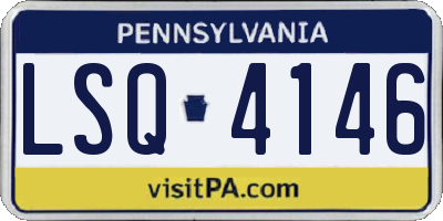 PA license plate LSQ4146