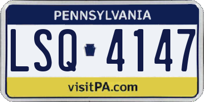 PA license plate LSQ4147