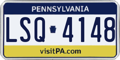 PA license plate LSQ4148