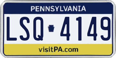 PA license plate LSQ4149