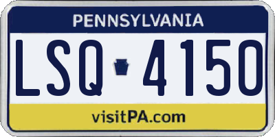 PA license plate LSQ4150