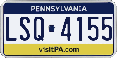 PA license plate LSQ4155