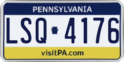 PA license plate LSQ4176