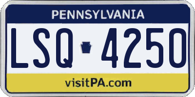 PA license plate LSQ4250