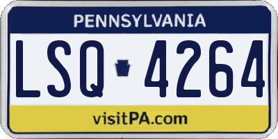 PA license plate LSQ4264