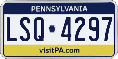 PA license plate LSQ4297