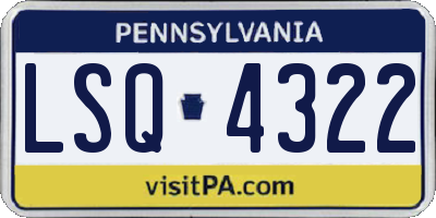 PA license plate LSQ4322