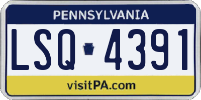 PA license plate LSQ4391