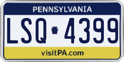 PA license plate LSQ4399