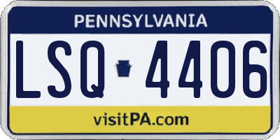 PA license plate LSQ4406