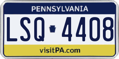 PA license plate LSQ4408