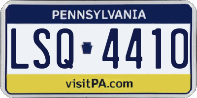 PA license plate LSQ4410