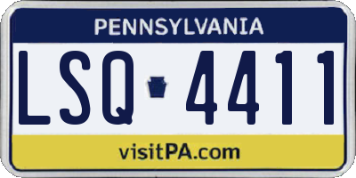 PA license plate LSQ4411