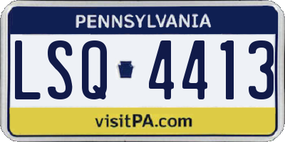 PA license plate LSQ4413