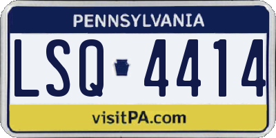 PA license plate LSQ4414