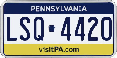 PA license plate LSQ4420