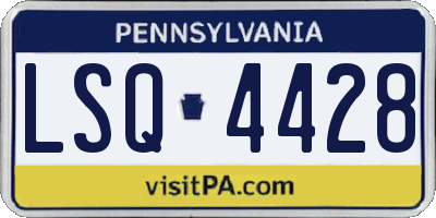 PA license plate LSQ4428