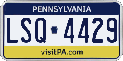 PA license plate LSQ4429