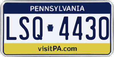 PA license plate LSQ4430