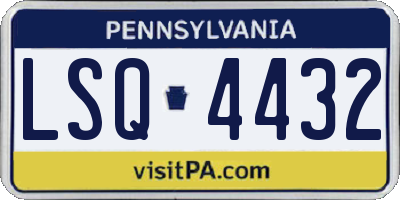 PA license plate LSQ4432