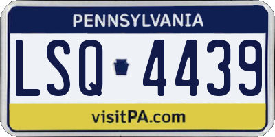 PA license plate LSQ4439