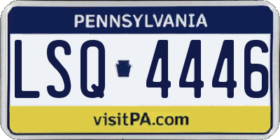 PA license plate LSQ4446