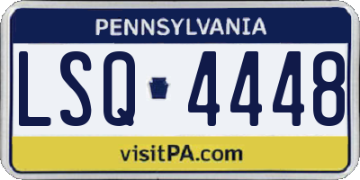 PA license plate LSQ4448