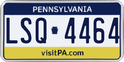 PA license plate LSQ4464