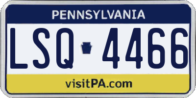 PA license plate LSQ4466