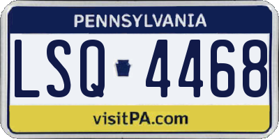 PA license plate LSQ4468