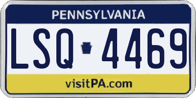 PA license plate LSQ4469