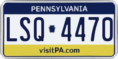 PA license plate LSQ4470