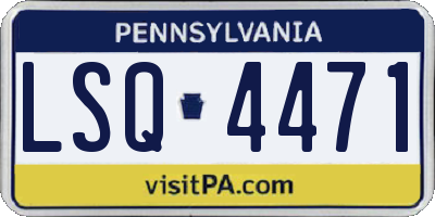PA license plate LSQ4471