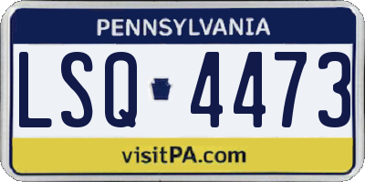 PA license plate LSQ4473