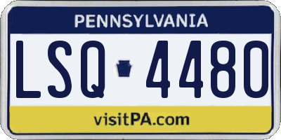 PA license plate LSQ4480