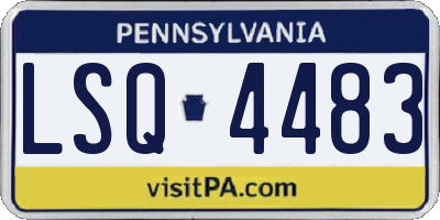 PA license plate LSQ4483
