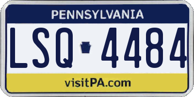 PA license plate LSQ4484