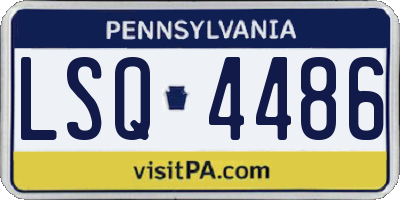 PA license plate LSQ4486