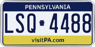 PA license plate LSQ4488