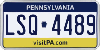 PA license plate LSQ4489