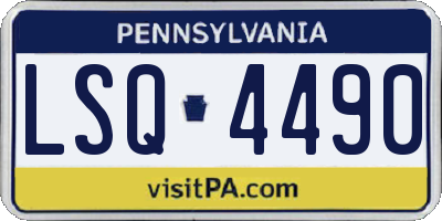 PA license plate LSQ4490