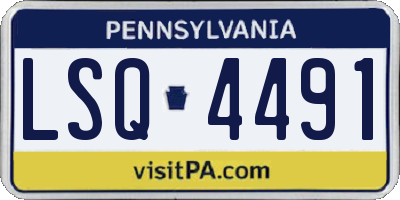 PA license plate LSQ4491