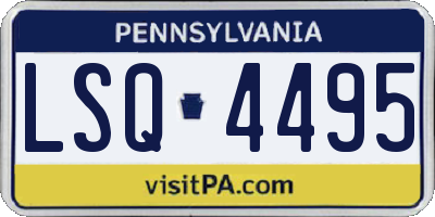 PA license plate LSQ4495