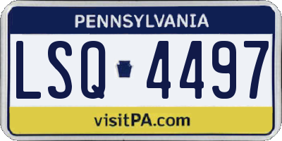 PA license plate LSQ4497