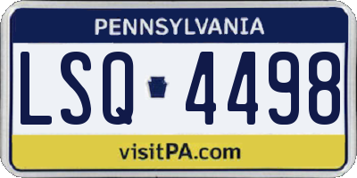 PA license plate LSQ4498