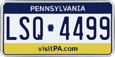 PA license plate LSQ4499