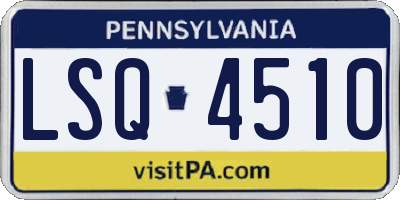 PA license plate LSQ4510