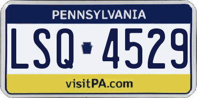 PA license plate LSQ4529