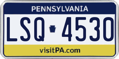 PA license plate LSQ4530