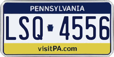 PA license plate LSQ4556